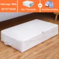 Caja de almacenamiento debajo de la cama plegable para ropa edredón con asas y cremalleras. - Bolsa de Almacenamiento sin Soporte Extra Grande / 80x47x20cm