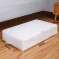 Caja de almacenamiento debajo de la cama plegable transparente para ropa mantas M - Bolsa de Almacenamiento sin Soporte Super Grande / 80x47x25cm