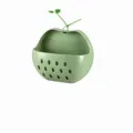 Cestino portaoggetti a muro mela verde con fori di drenaggio e adesivo per cucina bagno. - Tipo con Adesivo / Verde Matcha Chiaro