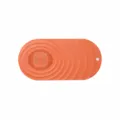 Oranger Silikon-Bodenablaufdeckel, verstopfungssichere Spülbeckenmatte mit Aufhängeloch - Langer Bodenablauf - Orange