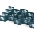 Waben Schubladen Organizer Trennwand Einstellbare DIY Aufbewahrung Gitter für Socken Unterwäsche - 12-teiliges Set / Dunkelblau