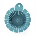 Türkisfarbener Silikon Spülbecken Siebkorb, blumenförmiger Abflussfilter für die Küche. - Blumenform-Spülbecken-Siebkörbe - Grün