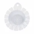 Küchen Spülbecken Filterkorb weißer Kunststoffsieb mit Blütenrand für Essensreste. - Blumenform-Spülbecken-Siebkörbe - Weiß
