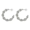 Boucles d'Oreilles Créoles Spirale en Acier Inoxydable Design Ressort Tendance Bijoux Femme - Argent