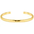 Bracelet Jonc Ouvert Facetté Plaqué Or 18K pour Homme Bijou Géométrique Poli de Luxe - Or