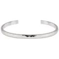 Bracelet jonc ouvert pour homme en métal argenté avec design facetté élégant et poli - Argent