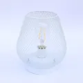 Witte metalen gaas LED tafellamp moderne nachtkastlamp slaapkamer sfeerverlichting - Warm wit / Wit