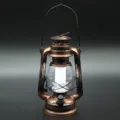 Vintage LED Camping Lantern Bronze Outdoor Dimmable Portable Tent Light for Hiking - Cylindrical