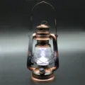 Retro LED camping lantern with bronze finish, portable outdoor tent light and emergency light. - Pagoda Lantern