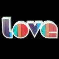 LED LOVE letter nachtlampje met kleurrijke strepen decoratieve verlichting voorfeestcadeau - Kleurrijke Strepen LOVE Lamp