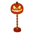 Halloween houten pompoen LED nachtlamp decoratieve sfeerlamp voor feest tafel binnenshuis. - Pompoen met Kort Blad / 1 Stuk