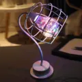 USB decoratieve retro LED bureaulamp met metalen kooi kap en kleurrijke lampjes voor binnen - Wit Meerkleurig