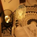 Creative mesh lantern decorative night light warm bedroom bedside lighting lamp for home decor - Warm White / White