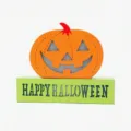 Halloween houten pompoen hangend bord decoratieve LED verlichting voor feest en kamer - Oranje pompoen