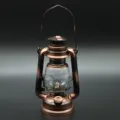 Vintage solar camping lantern, portable outdoor LED bronze hurricane light for hiking. - Kerosene Lamp