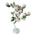 Roze LED rozenboom nachtlampje, decoratieve kunstmatige bloemenlamp voor thuisdecoratie. - Roze Stijl met Bladeren