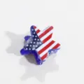 Pince à cheveux étoile du 4 juillet, mini pince patriotique rouge blanc bleu. - Style Étoile Base Bleue