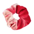 Velvet hair scrunchie red gradient ponytail holder elastic hair band hair accessories - Red & Beige Gradient