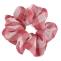 Coletero a cuadros rojo y blanco goma para el pelo tela linda coleta accesorios cabello - Malla Rojo Vino