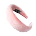 Pink velvet padded headband for women, soft sponge wide hair hoop, cute daily hair accessories - Pink Velvet