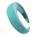 Thickened velvet padded headband for women, soft blue hair hoop, comfortable daily hair accessory. - Mint Green Velvet