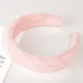 Pink plush hair hoop for women, soft furry headband for daily wear and makeup face washing. - Plush Pink