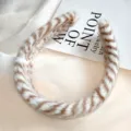 Koreanischer Stil Plüsch Haarreif Frühling Sommer gestreift Haarschmuck Damen Mode - Braune Streifen