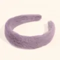 Flauschiger Plüsch Haarreif für Damen, weicher breiter Haarreifen in Helllila, modisches Accessoire. - Plüsch Lila