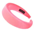 Bright pink velvet padded headband, thick sponge hair hoop, comfortable daily hair accessories. - Fluorescent Deep Pink Velvet
