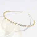 Gouden strass haarband smalle haarhoepel wijnstok kristal haaraccessoire dames elegant - Haarbanden met bladeren strass