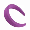 Purple wide sponge padded headband for women, soft velvet daily hair hoop accessory. - Dark Purple Smooth Satin