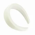 Simple white padded headband for women, comfortable hair hoop for daily use and face washing. - Off-White Solid