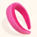 Thick velvet padded headband solid color wide hair hoop fashion women hair accessories - Rose Red Velvet