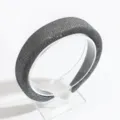 Black glitter padded headband wide hair hoop sparkle sparkle hair accessory fashion hair styling - Silver Gray