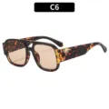 Gafas de sol oversize doble puente carey C6 variante moda mujer proteccion solar UV - Montura Carey Lente Marrón