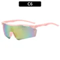 Occhiali da Sole Sportivi Rosa C6 Montatura Grande Ciclismo Guida Occhiali da Sole Donna - Montatura Rosa Specchio Rosa