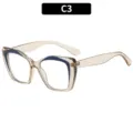 Montura de gafas cuadrada moderna anti luz azul en color C3 para uso diario urbano - Bloqueo de Luz Azul +1.00 / Montura Té Transparente (C3)