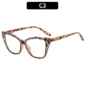 Lunettes de Lecture Carrées Motif Léopard Variante C3 Mode Anti Lumière Bleue Tendance - Anti-lumière Bleue +1.00 / C3-Monture Léopard