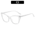 Lunettes de mode à monture transparente claire anti lumière bleue optique style minimaliste - C2-Monture Blanche
