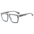 Modische quadratische Blaulichtfilter Brille fur Damen und Herren klare optische Brillenfassung. - Grau-Weiß