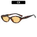 Lunettes de soleil œil de chat écaille avec verres jaunes pour femme voyage cyclisme plein air - Monture Écaille Lentille Jaune (C8)
