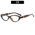 Lunettes œil-de-chat écaille mode variante C9, monture optique élégante quotidienne. - Monture Écaille Lentille Claire (C9)