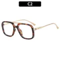Damen Blaulichtfilter Brille stilvoller Doppelsteg quadratischer optischer Brillenfassung - Schildpatt-Rahmen