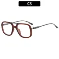Stylischer brauner Doppelsteg Anti-Blaulicht Brillenrahmen C3 fuer Damenoptik - Dunkelbrauner Rahmen