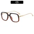 Modische Doppelsteg Blaulichtfilter Brille quadratischer Rahmen modische Brillen C5 - Schwarzer Leopard