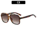 Tortoise schildpad aviator zonnebril, vintage vierkant montuur met verlooplenzen vrouwen. - Schildpad Frame Bruine Lenzen