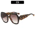 Femme grandes lunettes de soleil ecaille mode protection solaire exterieur chic - Monture Écaille Verre Thé Dégradé
