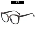 Γυαλιά cat eye vintage κατά του μπλε φωτός για γυναίκες, μαύρος σκελετός παραλλαγή C2. - C2-Μαύρο και Χακί Σκελετό