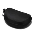 Durable black hard shell glasses case with zipper closure and portable hook for daily outdoor use. - C11-Large Zipper Case