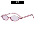 Nuevas gafas de sol poligonales pequeñas y muy modernas con protección UV color rosa C6 - C6 Montura Rayado Purpura Lente Purpura